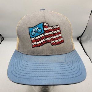 Pacific Headwear 104C Adults Unisex American Flag Bicycle Chain Hat